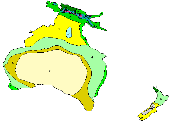 map of Australasia