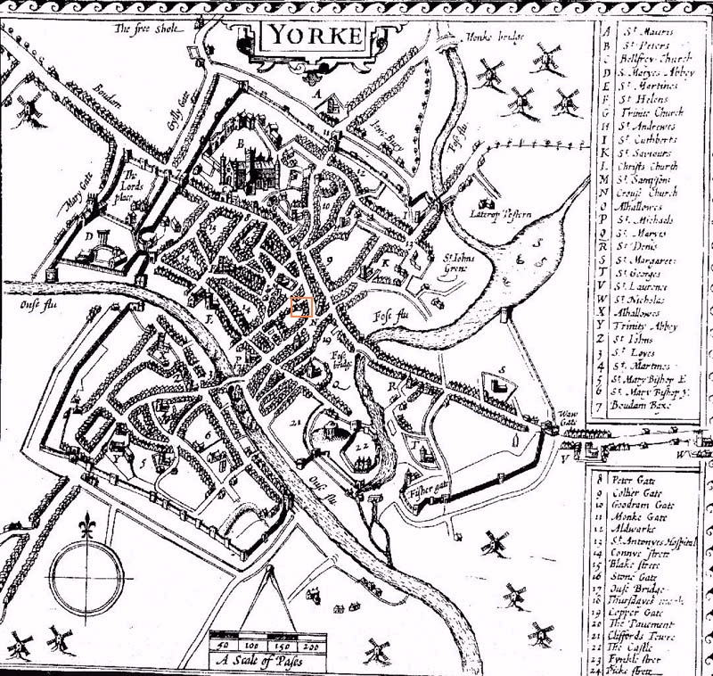 Speed's map of York