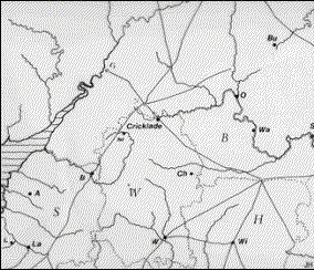 Greyscale map of Cricklade surrounding area after scanning