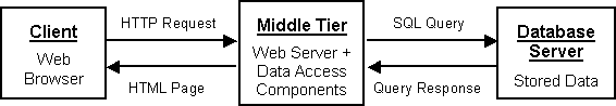 Figure 6: Outline architecture of a 3-tier Web-based data access system.