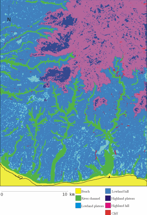 GIS plot of landscape