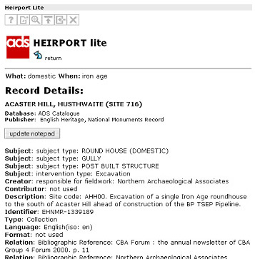 Detailed record information