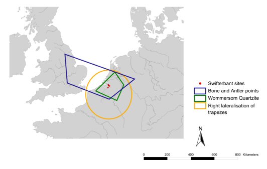 Figure 4: Material culture indications of social territories encompassing the Scheldt basin