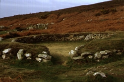 Remains of hut at Ty Mawr on Holyhead Mountain.