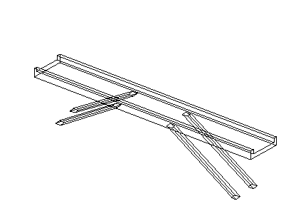 Wireframe CAD model of bridge