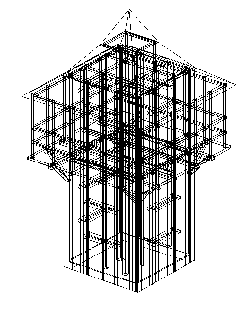An alternative wireframe CAD model of tower