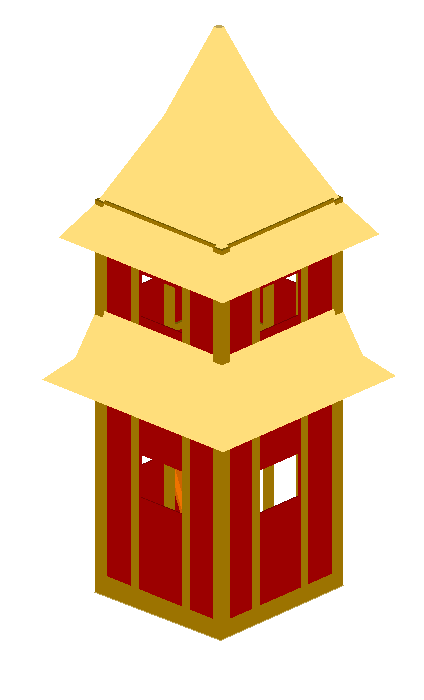 A rendered alternative tower model