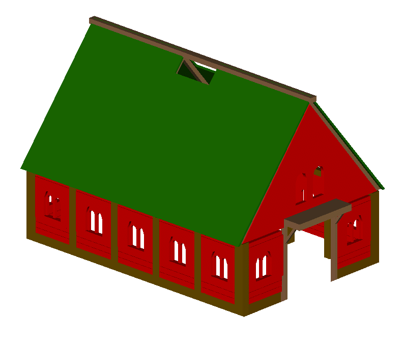 Alternative rendered version of hall model