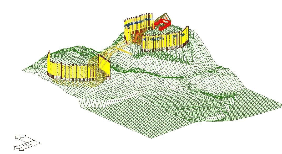 3D wireframe CAD model of Symon's Castle