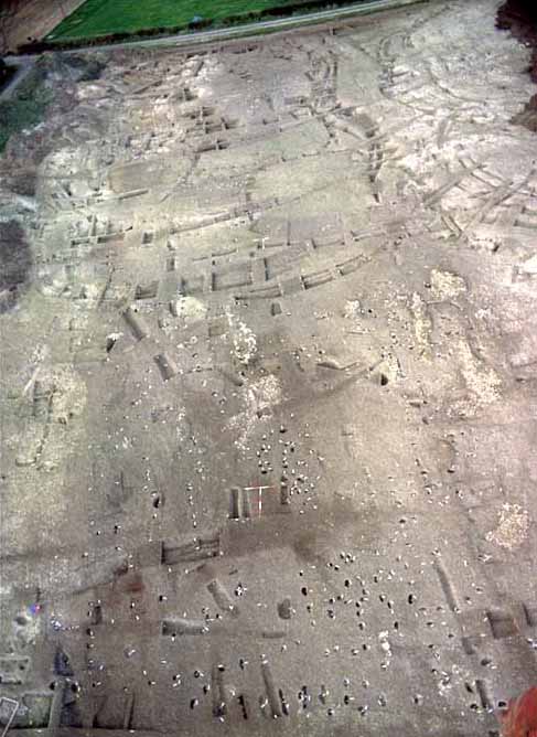 Aerial Photograph of excavation area in progress