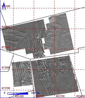 Compressed images of fluxgate gradiometer surveys
