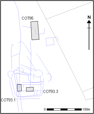 Location of excavation trenches