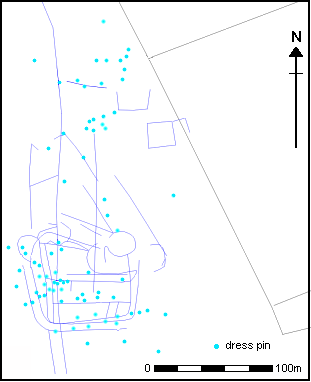 Distribution of dress pins