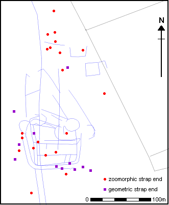 Distribution of strap ends