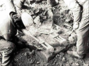 Excavations at the cathedral in 1978
