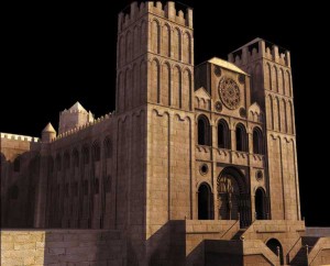 Reconstruction of the cathedral's exterior