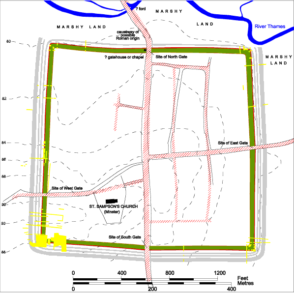 Plan of Saxon features