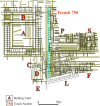 Sample of GIS view of long trench, Trench 750, through Buildings P and F