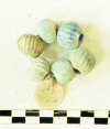 Melon beads (inv. no. 4772), found with human skeleton in room 19 in the Casa del Menandro in Pompeii