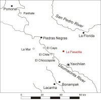 Map showing location of La Pasadita