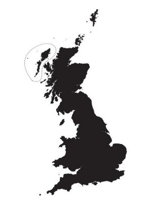 Map of Europe showing location of Western Isles