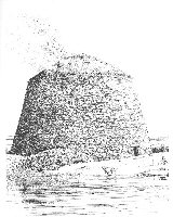 Reconstruction drawing of Dùn Vulan