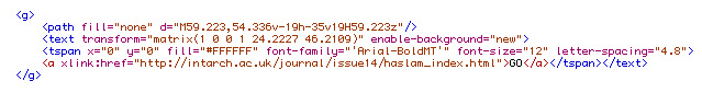 Image of SVG code for embedded hyperlink.