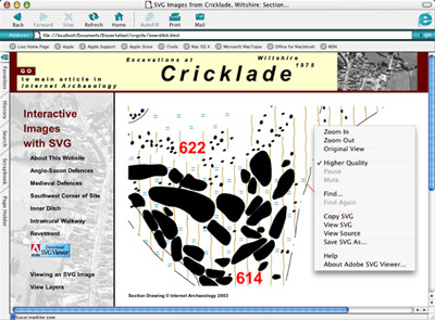 Detail of a section drawing from Cricklade, created in SVG