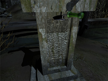 Image of trowel opening the monument.