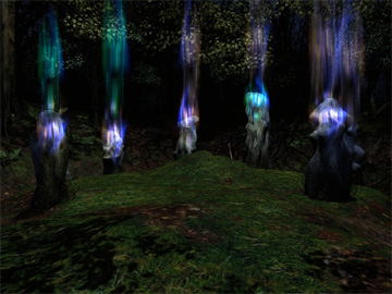 Image of glowing megaliths.
