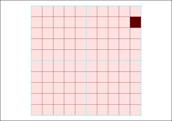 Figure 7: The raster grid created for the kilometre precision level for the Currency (Cu) Medieval (Me) ADI process.