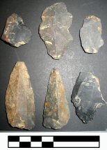 Figure 6. Early prehistoric artefacts from the Barrow Valley made of local chert