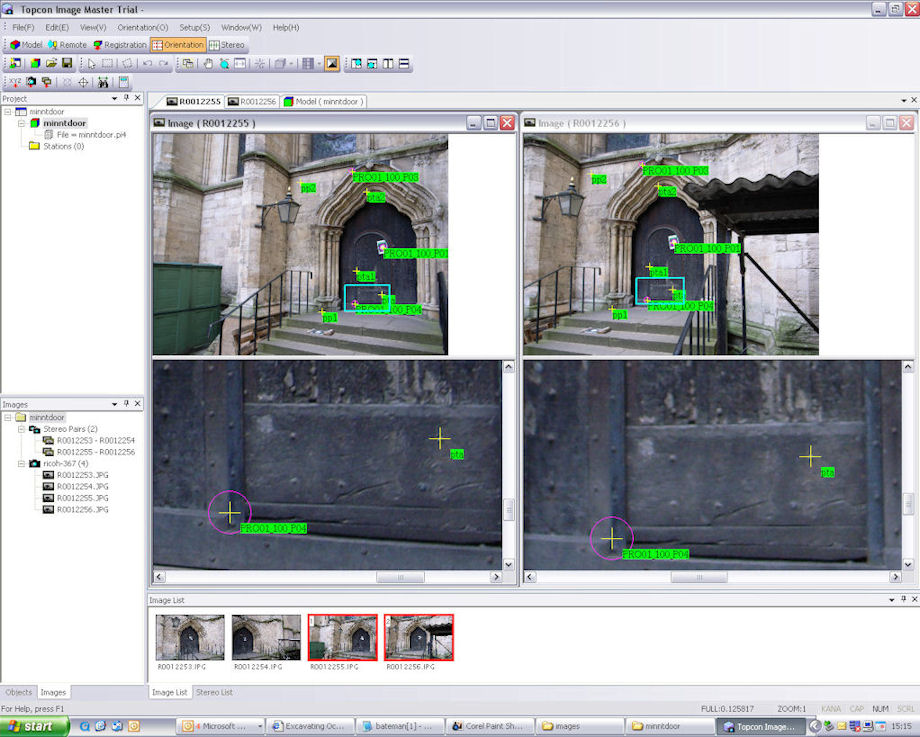 Figure 9: The ImageMaster orientation screen