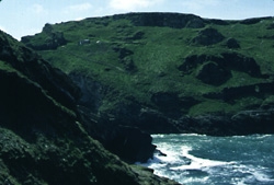 Terraces and Iron Gate on "Tintagel Island."