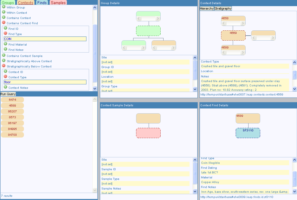 Close up of interface