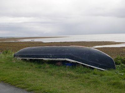 A beached currach on Inishmore, Aran Islands, Ireland