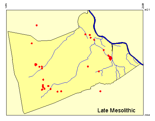 [Distribution of late Mesolithic sites]