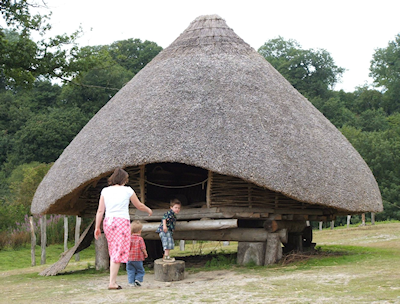 Reconstructed four-post structure at Castell Henllys (Image: H. C. Mytum)