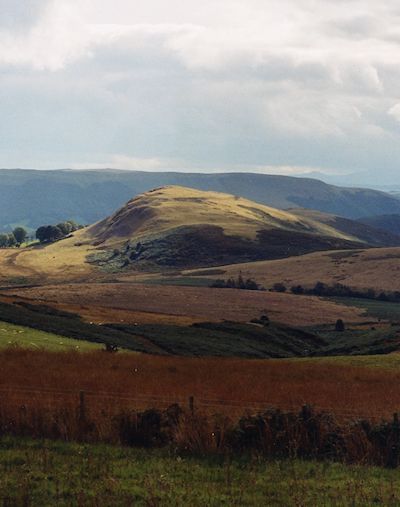 Castle Bank. A well-preserved Iron Age hillfort, commanding a north-south ridge in hills to the east of the Wye Valley (Image: Matt Ritchie)