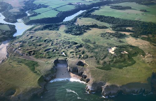 Figure 3: View of Stackpole Warren, Pembrokeshire. Area includes Iron Age and Romano-British settlement including field systems. (Image: T. Driver, Crown Copyright RCAHMW, D12006_1237)