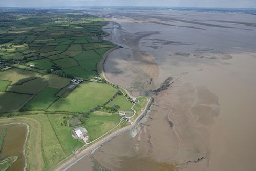 Figure D: Goldcliff intertidal area with peat exposures visible. (Image: T. Driver, Crown Copyright RCAHMW)