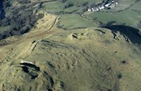 Aerial view of Cefnllys, Radnorshire