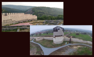 Contemporary reconstructions – the medieval fortress of Krakra (by the city of Pernik) and the Roman city of Abritus (now Razgrad). Image: Authors