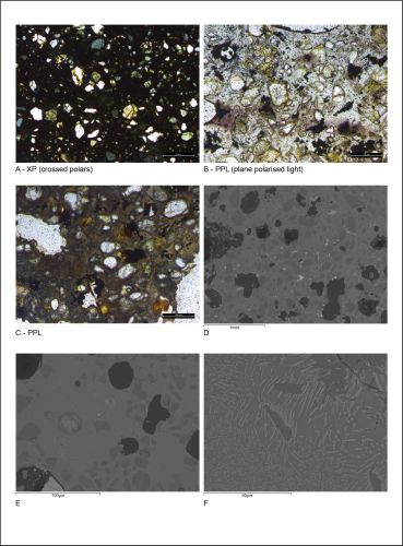 Photomicrographs of chest furnace samples