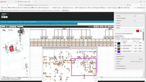Screen shot of ASEbase 'Data Map/Matrix' analysis screen