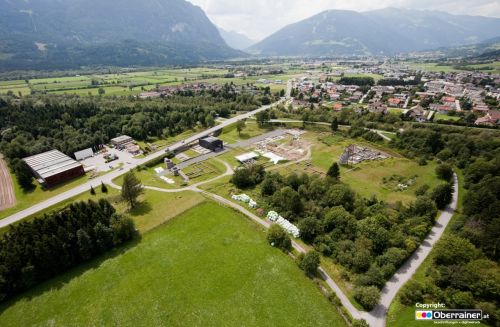 Aerial overview of the Roman town and Landscape Park of Aguntum 