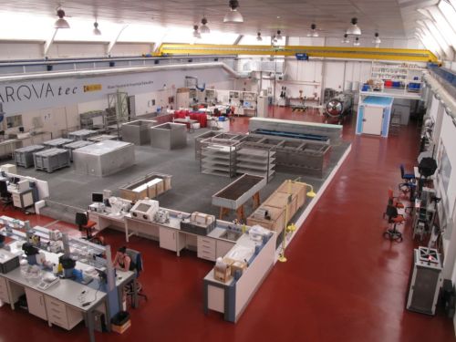 An aerial view of the Arquatec Laboratory