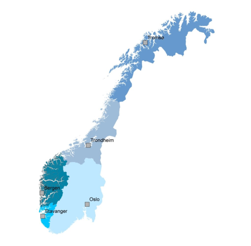 A map of Norway
