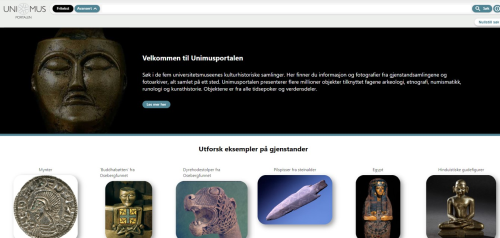 A screenshot of the welcome page of the current online unimus resources