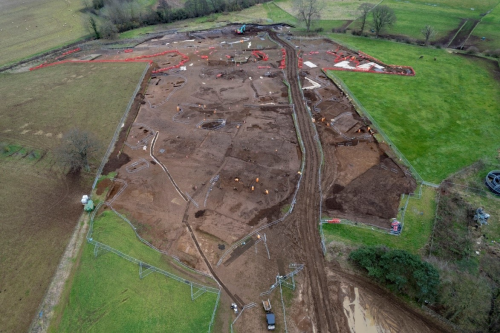Excavations at Blackgrounds Farm, Northamptonshire. Image credit: HS2 Ltd